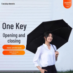 Xiaomi Daily Elements Automatinis sulankstomas skėtis nuo saulės ir lietaus su vieno mygtuko atidarymu/uždarymu, apsauga nuo saulės ir UV spindulių