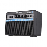 Scuru 16W mažos elektrinės gitaros stiprintuvas, ne&scaron;iojamasis gitaros praktikos garsiakalbis, integruotas i&scaron;kraipymo efektas juoda
