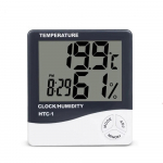 Skaitmeninis termometras Higrometras Elektroninis LCD temperatūros Drėgmės matuoklis Orų stotis Vidinis Lauko Laikrodis HTC-2 HTC-1