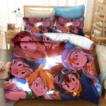 Anime Digimon Adventure Patalynės Komplektas Berniukams Mergaitėms Viengulis Karalienės Dydžio Antklodės Užvalkalas Pagalvės Užvalkalas Lova Berniukams Suaugusiems Mada Namų Tekstilė EU single(135x200cm)