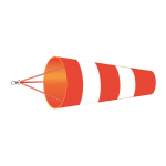 80 cm &bdquo;Windsock&ldquo; lauko vėjo krypties matavimas, atspindinti diržo vėtrungė