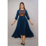 &Scaron;ventinis siuvinėtas viskozės Anarkali kurta moterims indi&scaron;ka pakistanieti&scaron;ka tunika kurti VF-20210 S-36
