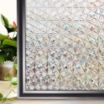 Matinė langų plėvelė privatumas lipni statinė prilipimo 3D vitražas dekoratyvinis vaivoryk&scaron;tės lipdukas nuimamas anti-UV vinilo apdangalas 30x100 cm