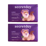 Secretday Love Super ilgi su sparneliais higieniniai paketai, dydis Overnight+, 8 paketai pakuotėje &times; 2 pakuotės