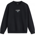 Li Ning Sportinio Gyvenimo Būdo Serija Madingas Laisvalaikio Gatvės Stilius Amerikieti&scaron;kas Vintažinis Spaudinys su Raidėmis &Scaron;iltas Fleece Megztinis Vyri&scaron;kas megztinis Juodas AWDU679-3 M