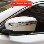 ABS Car Rear View Mirror Cover Trim Strip Reflective Stickers For Nissan Qashqai J11 X-trail X trail t32 2014- Accessories white