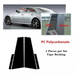for MERCEDES CLS C219 2006-2011 window trim CLS350LS550 glossy black center pillar sticker 2012-2016 CLS 4pcs juoda