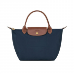 &bdquo;Longchamp&ldquo; trumpa rankena su užtrauktuku ir spaude užsegama moteri&scaron;ka rankinė su tamsiai mėlyna spalva 1621089P68 Basic Set (Bag)