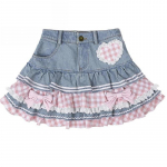 Preppy Stiliaus Lolita Kawaii Sijonai Japoni&scaron;ki Saldūs Mini Moteri&scaron;ki Harajuku Mieli Kamuoliniai Suknelės Džinsiniai Skater Y2K Auk&scaron;tu Liemeniu Nėriniai Torto Sijonai S