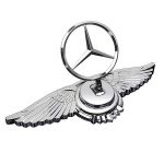 Emblema Ženklelis Automobilio Variklio Dangčiui Priekinis Chromuotas Logotipas Prabangus Dengtas Mercedes Benz Variklio Dangčiui Su Sparnu C200 R300 E260 S450 S350 BE1