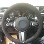 Juodos zom&scaron;os odinis automobilio vairo dangtis skirtas BMW F87 M2 F80 M3 F82 M4 M5 F12 F13 M6 F85 X5 M F86 F33 X6 M F30 M Style 1