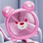 750 ml Mielas me&scaron;kiuko virdulys &scaron;iaudų vandens puodelis Vasarinis didelės talpos plastikinis &scaron;iaudų gėrimo puodelis Kawaii vaikų vandens puodelis mokyklai 750ml rožinė