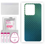 apgo Protective Skin Sticker for the back compatible with Tecno Spark 8C, Wrap Film, Foil, Vinyl - Pattern Carbon Chameleon CAKA1