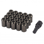 20 vnt 32 mm ilgio automobilio rato veržlės &scaron;e&scaron;iakampės 20 mm M12x1,25 , M12x1,5 veržlės JDM lenktynių priedai Aliuminio kūginė kūginė sėdynė M12x1.5