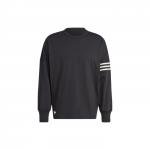 Adidas Originals Trefoil Apvalios apykaklės Megztinis Ilgomis Rankovėmis T-shirt Vyri&scaron;ki Vir&scaron;utiniai Drabužiai Juoda HR8697 S