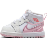 Air Jordan 1 Mid RM EasyOn TD Balti Rožiniai Putplasčio Kūdikio Sportbačiai Ugnies Raudoni FQ1283-101 25