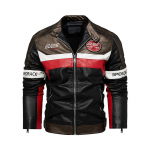Žieminė juoda odinė striukė Vyri&scaron;ka kailiu pamu&scaron;ta &scaron;ilta motociklo striukė Slim Street Fashion juodas dviratininko paltas Plisuoto dizaino užtrauktukas XXXL
