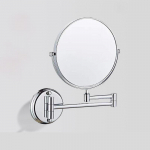 &Scaron;lifuoto aukso apvalus vonios veidrodis, montuojamas ant sienos, LED veidrodis, makiažui, 1X3X didinantis, dvipusis, pasukamas, vonios skutimosi veidrodis