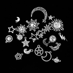 Supakuokite &bdquo;Sun Moon Star Charm&ldquo; pakabuką, skirtą &bdquo;pasidaryk pats&ldquo; karolių apyrankių papuo&scaron;alams gaminti 41x33mm