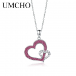 UMCHO Glitter Heart Chain karoliai pakabukai moterims vestuvių metinių gimtadienio vakarėlio dovana