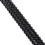 32-62 vnt. natūralaus akmens karoliukai, juodi obsidianai, apvalūs karoliukai papuo&scaron;alams gaminti &bdquo;pasidaryk pats&ldquo; apyrankės karoliai 6mm 62pcs juoda