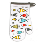 Les Tr&eacute;sors De Lily [A1113] - Gant de cuisine 'Poissons - La Mer' multicolore - 28x14 cm įvairiaspalvis