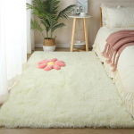 Mink&scaron;tas Pūkuotas Kilimas Svetainei Pūkuoti Vaiki&scaron;ki Kilimai Didelis Smėlio spalvos Pliu&scaron;inis Plotinis Kilimas Miegamajam Vaikų Kambariui Darželiui Modernus Namų Dekoras 140*160