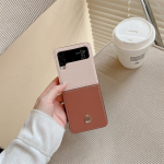 2023 m. ličio ra&scaron;to dėklas, skirtas Samsung Galaxy Z Flip 4 3 5 g Pietų Korėjos madingi dangteliai nuo smūgių, skirti Flip3 Flip4 Flip4 &scaron;viesiai mėlyna spalva