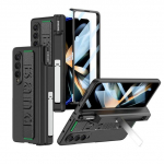 &bdquo;Samsung Galaxy Z Fold 4&ldquo; dėklas, magnetinis vyrių ra&scaron;iklio laikiklis Elasti apyrankės &scaron;oninis įtvaras su stikliniu plėvelės dangteliu, skirtas Z Fold4