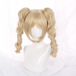 75 cm Genshin Impact Barbara Cosplay perukas Bly&scaron;kiai blondinas, ilgas, garbanotas, dvigubas suri&scaron;ti uodegas, kar&scaron;čiui atsparūs plaukai suaugusiems Helovino perukai