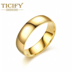 Temperamento universalūs titano plieno žiedai moteri&scaron;ki Europos ir Amerikos ni&scaron;iniai žiedai porai 6 auksas
