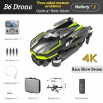 B6 lenktyninio drono variklis be &scaron;epetėlių, dvigubas 8K profesionalus aerofotografavimas WIFI FPV GPS kliūčių i&scaron;vengimo keturių a&scaron;ių Rc keturkopterio žaislas 4K 2 battery