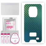 apgo Protective Skin Sticker for the back compatible with Ulefone Armor 9, Wrap Film, Foil, Vinyl - Pattern Carbon Chameleon CAKA1