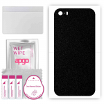 apgo Protective Skin Sticker for the back compatible with Apple iPhone 5, Wrap Film, Foil, Vinyl - Pattern Matte Black