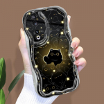 Mielas animacinių filmų ra&scaron;tų kreminės tekstūros korpusas, banguotas kra&scaron;tas, mink&scaron;tas silikoninis dangtelis telefono dėklas, skirtas Huawei Honor Infinix Tecno iPhone iPhone 11 Pro balta