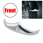 1 vnt motociklo chromo ir juodo priekinio sparno akcento apdailos dėklas, skirtas Harley Street Glides Dyna Road Glides Road King 2004&ndash;2019 m.