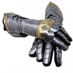 Viduramžių Helovino kostiumas Lankstomos pir&scaron;tinės su įdėklais Žalvario darbas Sidabrinis