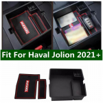 Haval Jolion 2021 2022 2023 ABS Automobilio Centrinės Konsolės Organizatorius Dėklas Dėžutė Porankis Laikymo Dėžutė Daugiafunkcis Dangtelis Priedai one size juoda