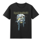 2024 m. &bdquo;Unisex Iron&ldquo; mar&scaron;kinėliai, laisvalaikio &bdquo;Powerslave Head&ldquo; mar&scaron;kinėliai Grafinis negabaritinis sportinis vir&scaron;us, mergaiti&scaron;kas, patogus gatvės drabužis, medvilniniai mar&scaron;kinėliai L