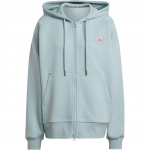 Adidas Stella McCartney FW24 Džemperis su užtrauktuku ir logotipu Striukė Moteri&scaron;kos striukės Žalia JF6334 S