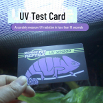 &bdquo;UVB aptikimo kortelė ropliams ir naminiams gyvūnėliams: Greitas 10 sekundžių UV gyvavimo testas NFF-71 UV Test Card