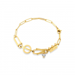 Meilės lai&scaron;kas Titano plieno apyrankė Nei&scaron;blunka Metalinis deimantas Auk&scaron;tos klasės Nerūdijančio plieno papuo&scaron;alai Moterims