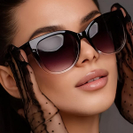Cat Eye Gradient Madingi akiniai nuo saulės moterims Vintage Shades UV apsaugos akiniai, skirti žygiams lauke