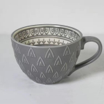 Nordic Style Relief Texture Cup Keraminis puodelis Vandens puodelis Pieno puodelis Kavos puodelis Didelės talpos