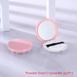 Itin plonas plastikinis pudros dėžutė Loose Pot Travel Makeup Sifter konteineris rožinė
