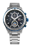 Laikrodis Solarinis Chronografas Blue Impulse Modelis 10 ATM Atsparus Vandeniui Sidabrinis [KENTEX] S802M-03 Vyri&scaron;kas mėlyna