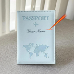 Individualizuotas ES Europos Sąjungos paso dėklas porai žemėlapio paso knygelės vir&scaron;eliai moterims kelioninis personalizuotas vestuvinis dropshippingas