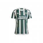 Adidas Manchester United 23/24 i&scaron;vykos dryžuoti trumpomis rankovėmis mar&scaron;kinėliai vyrams Mar&scaron;kinėliai Naktinio dangaus žali HR3675 XS