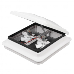 Kemperio stogo ventiliacijos ventiliatorius DC12V 34x34cm Nerūdijančio plieno Dvigubo įleidimo ir i&scaron;leidimo Oro vėdinimo lubinis ventiliatorius su tinkleliu ir
