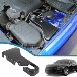 Automobilio variklio gaubto au&scaron;inimo skysčio dangčio dekoravimo dangtelio lipdukai apdaila, skirta Dodge Challenger įkrovikliui 2011- salono bagetai, priedai Carbon Fiber Grain